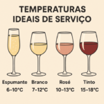 Temperatura de serviço de vinhos.